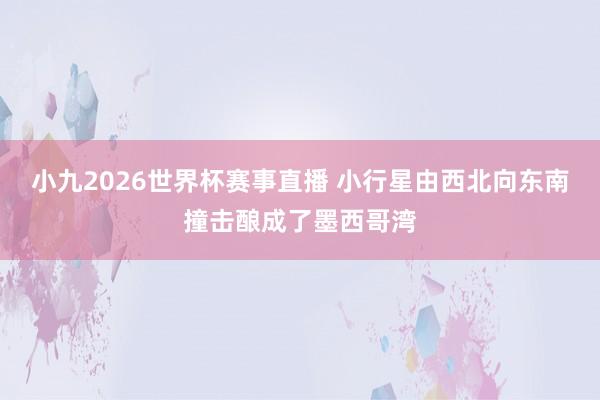 小九2026世界杯赛事直播 小行星由西北向东南撞击酿成了墨西哥湾