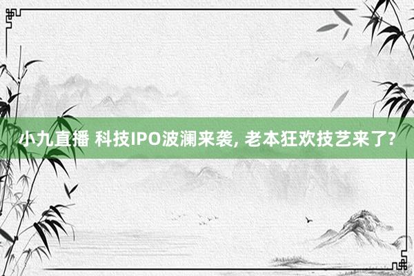 小九直播 科技IPO波澜来袭,<a href=