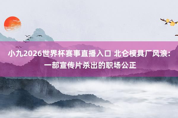 小九2026世界杯赛事直播入口 北仑模具厂风浪: 一部宣传片杀出的职场公正