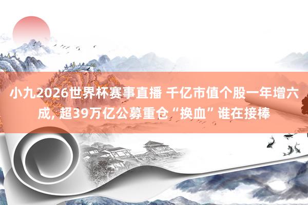 小九2026世界杯赛事直播 千亿市值个股一年增六成, 超39万亿公募重仓“换血”谁在接棒