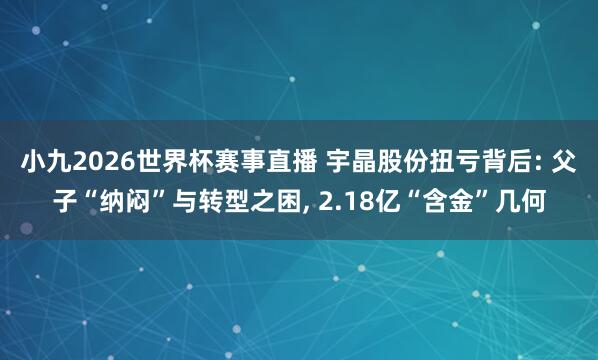 小九2026世界杯赛事直播 宇晶股份扭亏背后: 父子“纳闷”与转型之困, 2.18亿“含金”几何