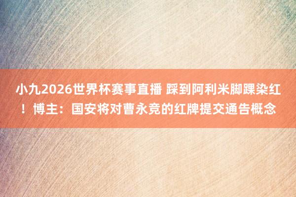 小九2026世界杯赛事直播 踩到阿利米脚踝染红！博主：国安将对曹永竞的红牌提交通告概念