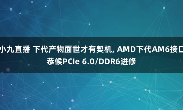 小九直播 下代产物面世才有契机, AMD下代AM6接口恭候PCIe 6.0/DDR6进修