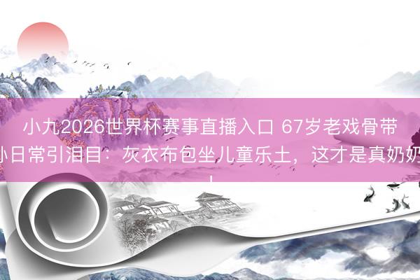 小九2026世界杯赛事直播入口 67岁老戏骨带孙日常引泪目：灰衣布包坐儿童乐土，这才是真奶奶！