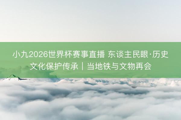 小九2026世界杯赛事直播 东谈主民眼·历史文化保护传承｜当地铁与文物再会
