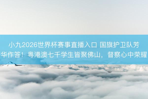 小九2026世界杯赛事直播入口 国旗护卫队芳华作答！粤港澳七千学生皆聚佛山，督察心中荣耀
